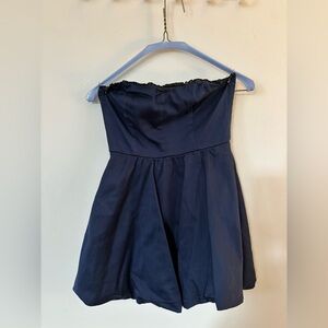 Elegant Navy Strapless Dress